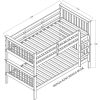 AI Monza Timber Bunk Bed in White
