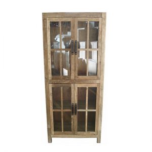 MF Natural Cabinet with Glass Doors