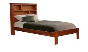 MD Cooper King Single Black Wood Bookcase Bed