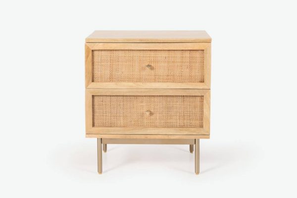 VI Raphia 2 Drawer Solid Timber Bedside