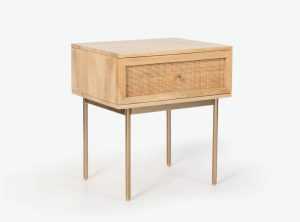 VI Raphia 1 Drawer Solid Timber Bedside