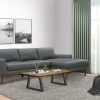 VI Jamison 3 Seater Leather Lounge with Chaise