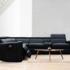 VI Volante Leather Corner Modular Lounge With Electric Recliners