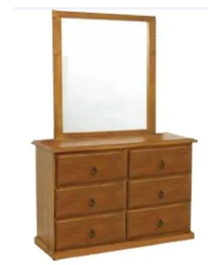 MD Mustang Dresser Table & Mirror