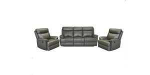 EL Chicago 3 Seater + 2 Single Recliner Leather Lounge Set