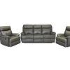 EL Houston 3 Seater + 2 Single Seater Leather Recliner Set