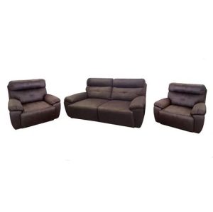 EL Macedon 2.5 Seater + 2 Single Seater Leather Lounge