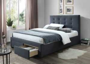 VI Rhodes Storage Fabric Bed with 2 Bedend Drawers