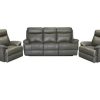 EL Princeton 3 Seater + 2 Single Seater Recliner Leather Lounge