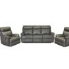 EL Texas 3 Seater + 2 Single Seater Recliner Leather Lounge