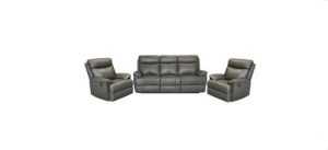 EL Texas 3 Seater + 2 Single Seater Recliner Leather Lounge