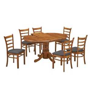 VI Mackay 7 Pieces Extendable Dining Setting with Chairs