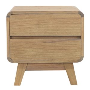 CT Providence 2 Drawer Bedside Table (Natural)
