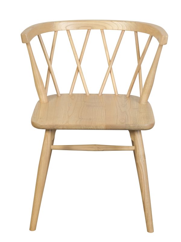 CT Sierra Cross Back Oak Chair - Set of 2 (Natural)