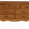 CT French Provincial Solid Timber 7 Drawer Tallboy